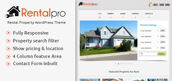 RENTALPRO - RENTAL PROPERTY LISTING WORDPRESS THEME