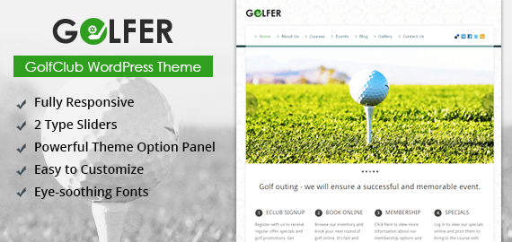 GOLFER - GOLF CLUB WORDPRESS THEME
