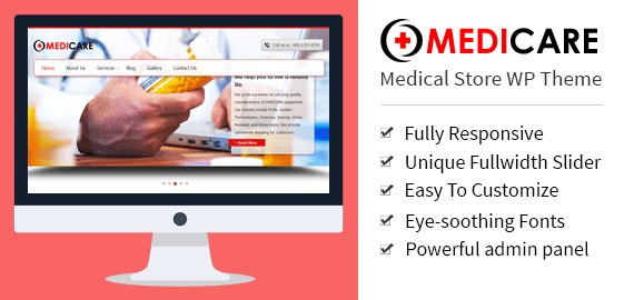 MEDICARE - MEDICAL STORE WORDPRESS THEME