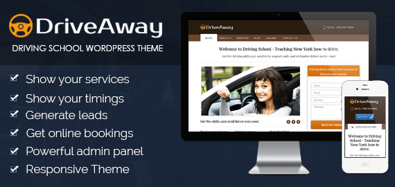 DRIVE-A-WAY- DRIVING SCHOOL WORDPRESS THEME