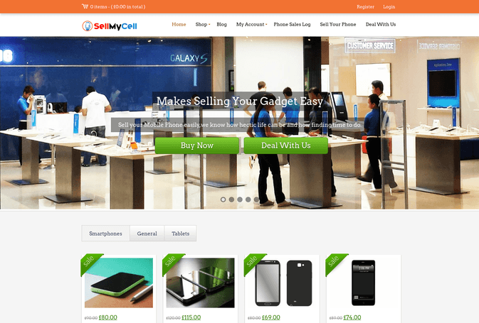 sell my cell wp theme