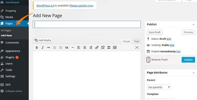 how to create new WordPress website