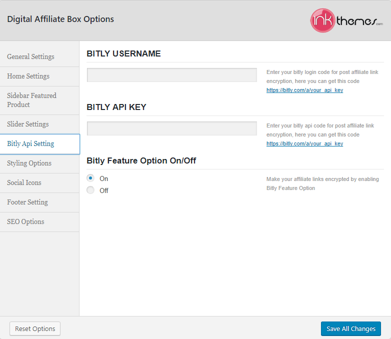 Bitly API Settings