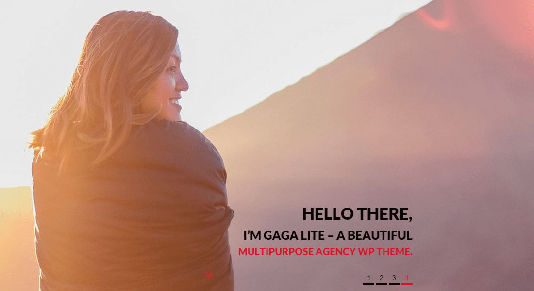 Gaga Lite - Free one page parallax WordPress theme on WordPress.org platform