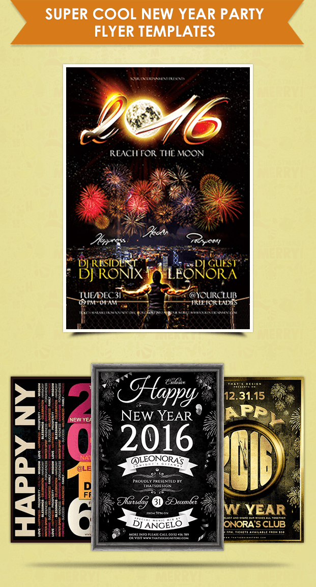 new year party flyers