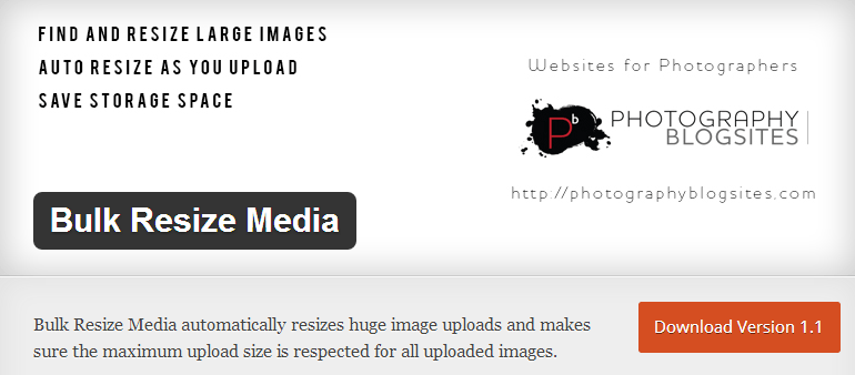 Bulk Resize Media-image-optimization-plugin