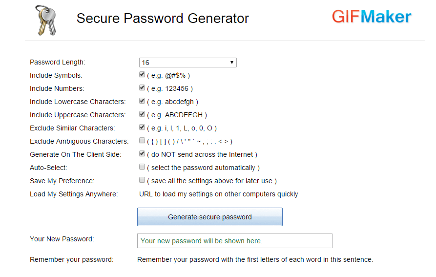 Strong Random Password Generator