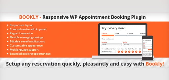 Bookly - responsive appointment booking form