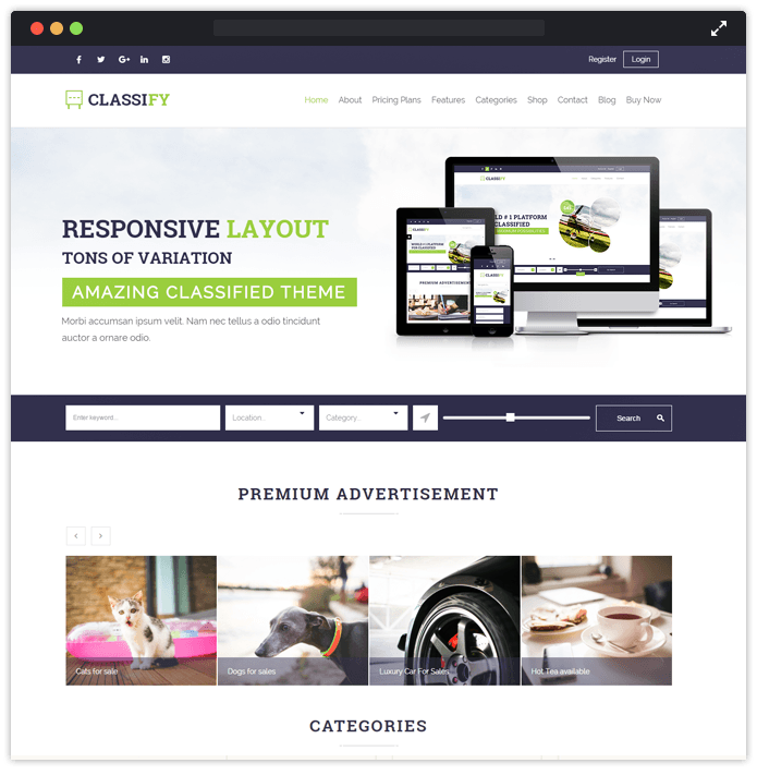 ClassiFy WordPress Theme