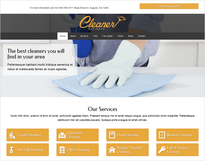 Cleaner Business Top House Cleaning and Housekeeping Service WordPress Theme