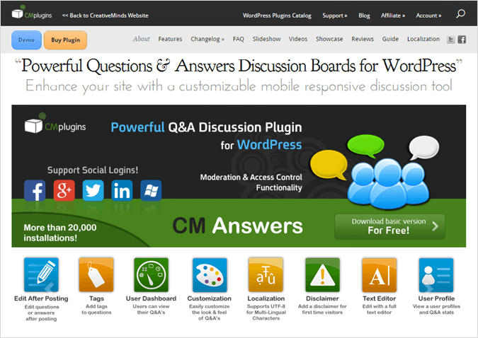 Cm answers WordPress plugin