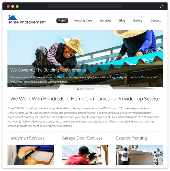 Home Improvement WordPress Theme