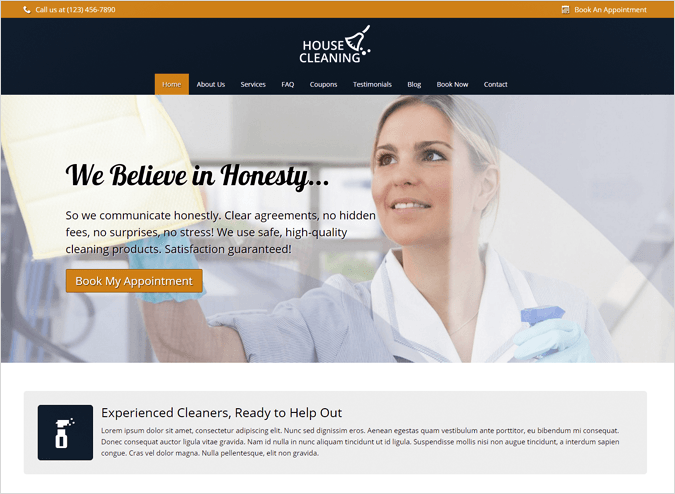 House Cleaning Top House Cleaning and Housekeeping Service WordPress Theme