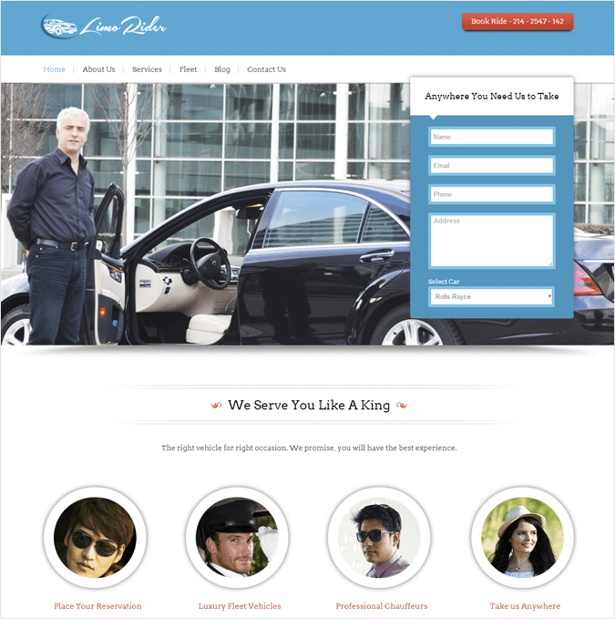 Limo Rider-local-business-wp-InkThemes