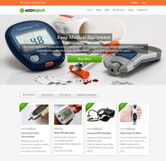 Medi Equip WP Theme