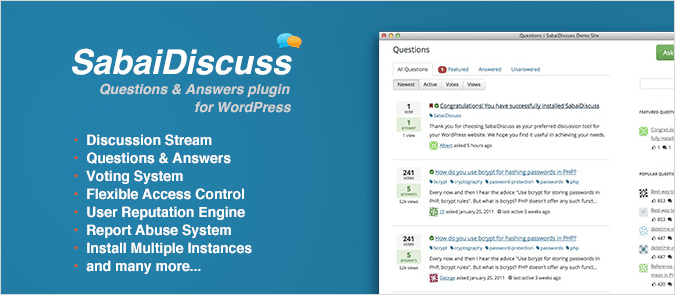 Sabia Discuss qna forum software