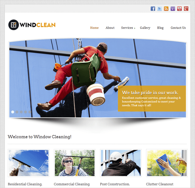 WindClean Top House Cleaning and Housekeeping Service WordPress Theme