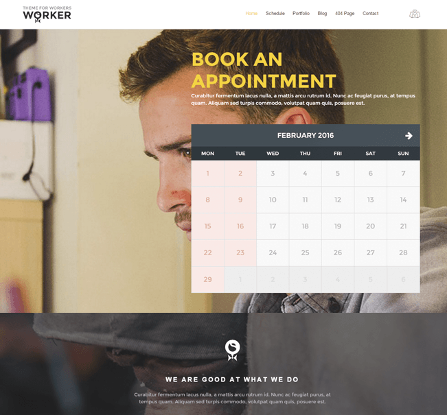 Worker Appointment Booking Wp Theme