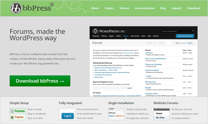 bbPress forum software