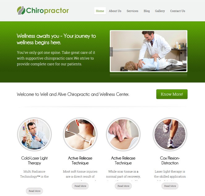 dentist wordpress template