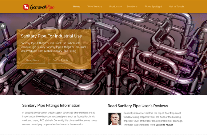 geenwell pipe wp theme