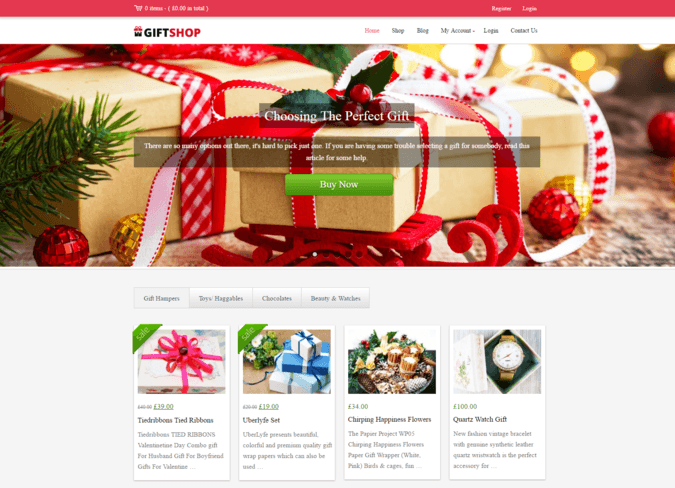 gift store wp theme