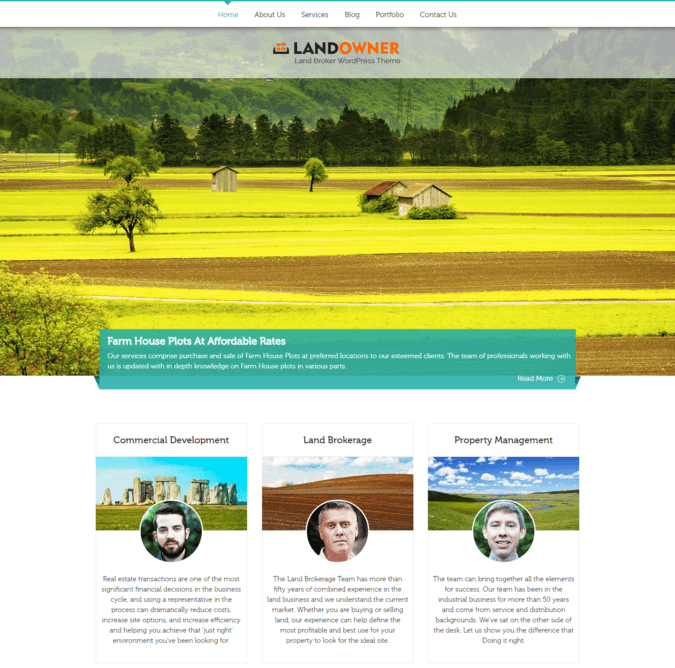 land broker wp theme