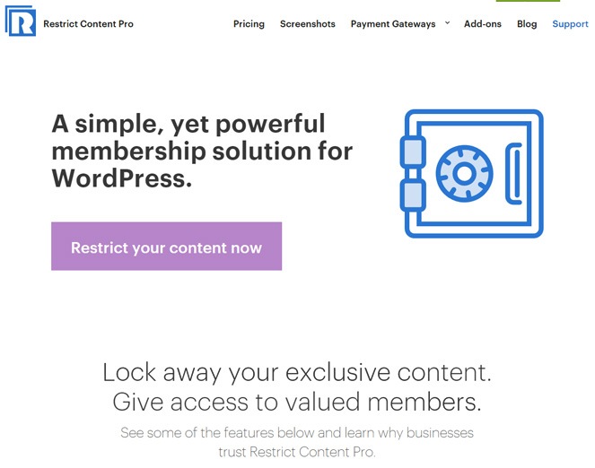 restrictcontentpro - wordpress membership manager