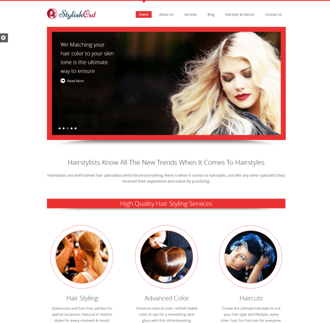 stylist hair wp theme