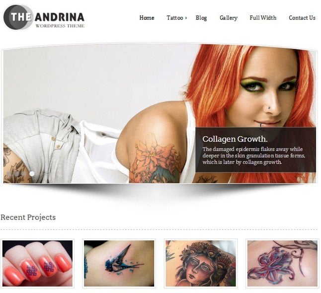 tattoo - body paint salon wordpress theme