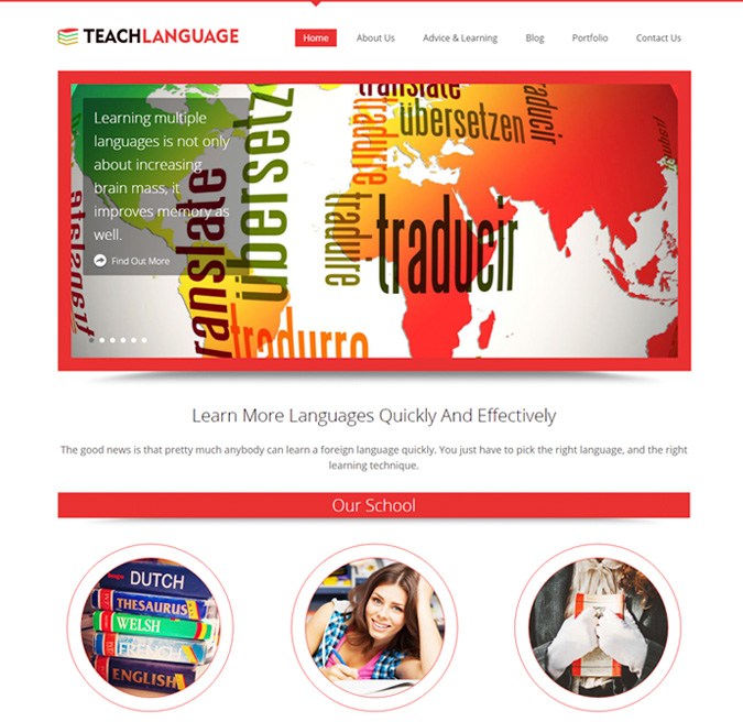 Teach Language WP Themes