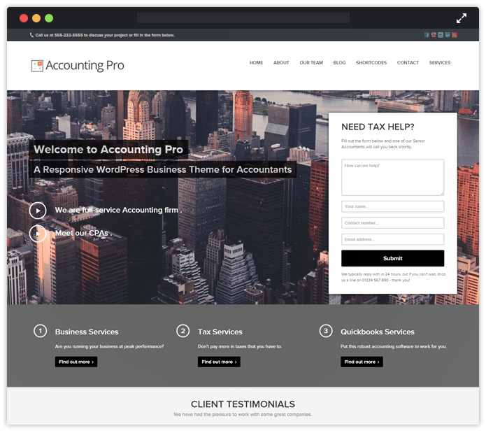 Accounting Pro WordPress Theme