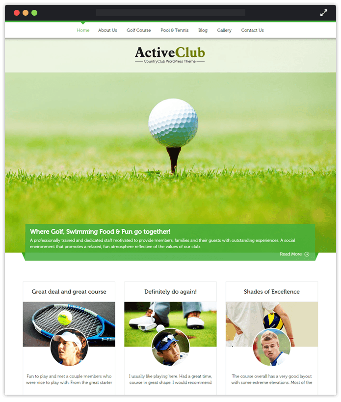 ActiveClub Sports WordPress Theme