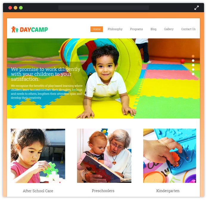 DayCamp Best Preschool Child Care & Kindergarten WordPress Themes