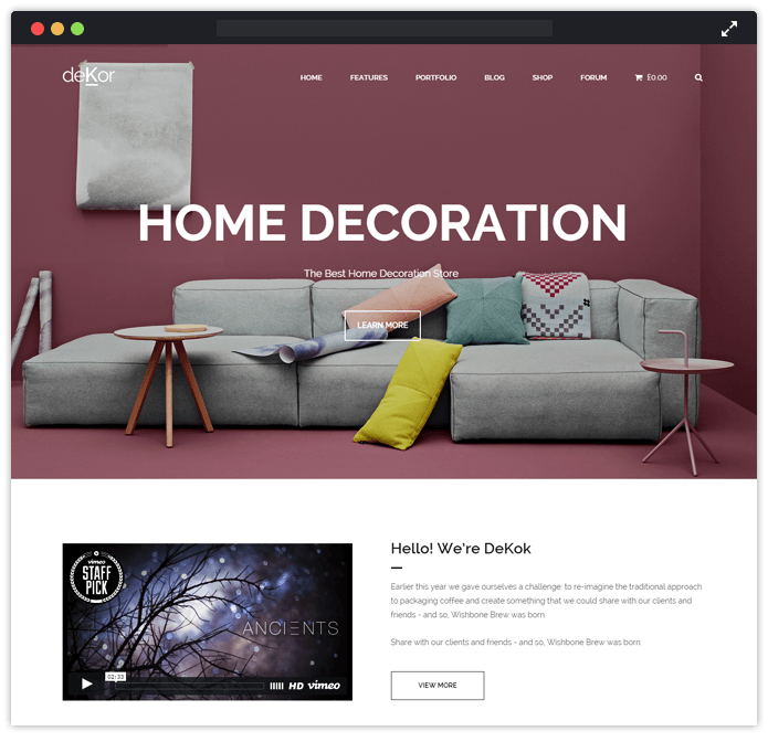 Dekor WordPress Theme