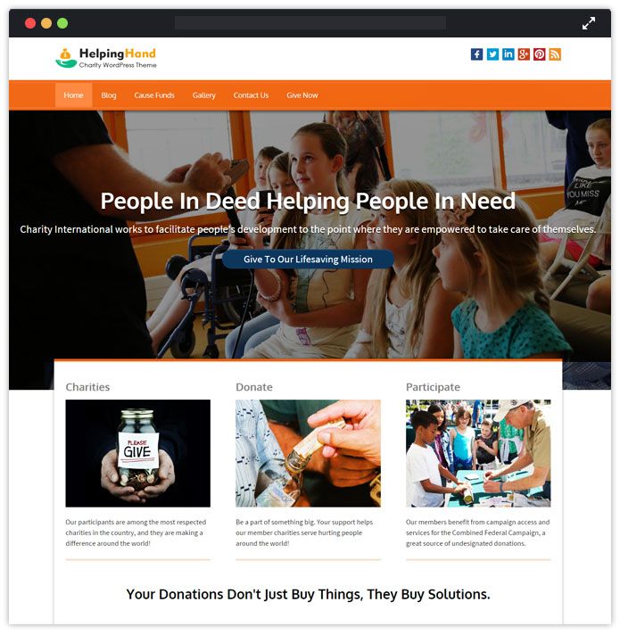 Helping Hand WordPress Theme