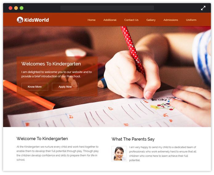 KidsWorld Best Preschool Child Care & kindergarten WordPres Theme