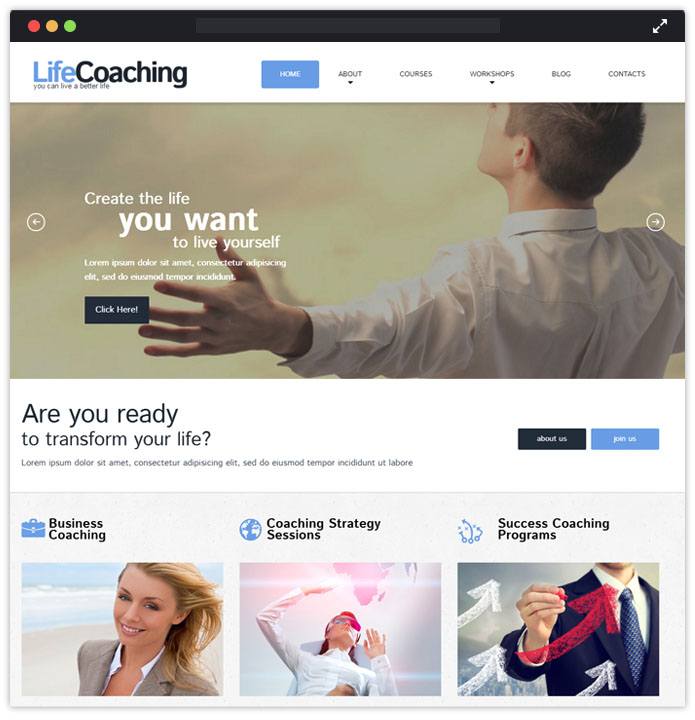 Life Coaching Speaker WordPress Themes InkThemes