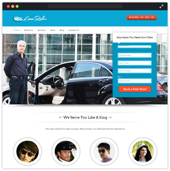 LimoRider Best Car Automobile WordPress Theme