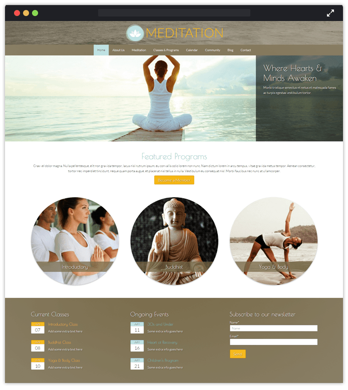 Meditation WordPress Theme