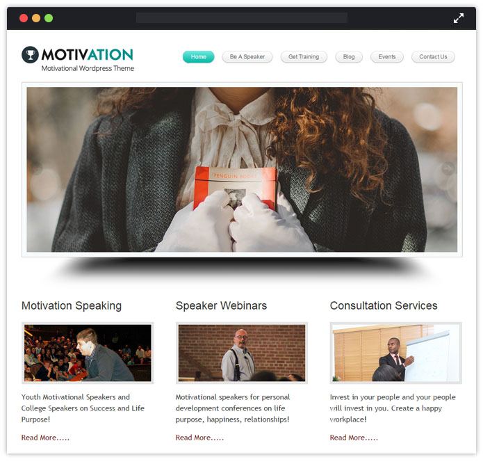 Motivation Speaker WordPress Themes InkThemes