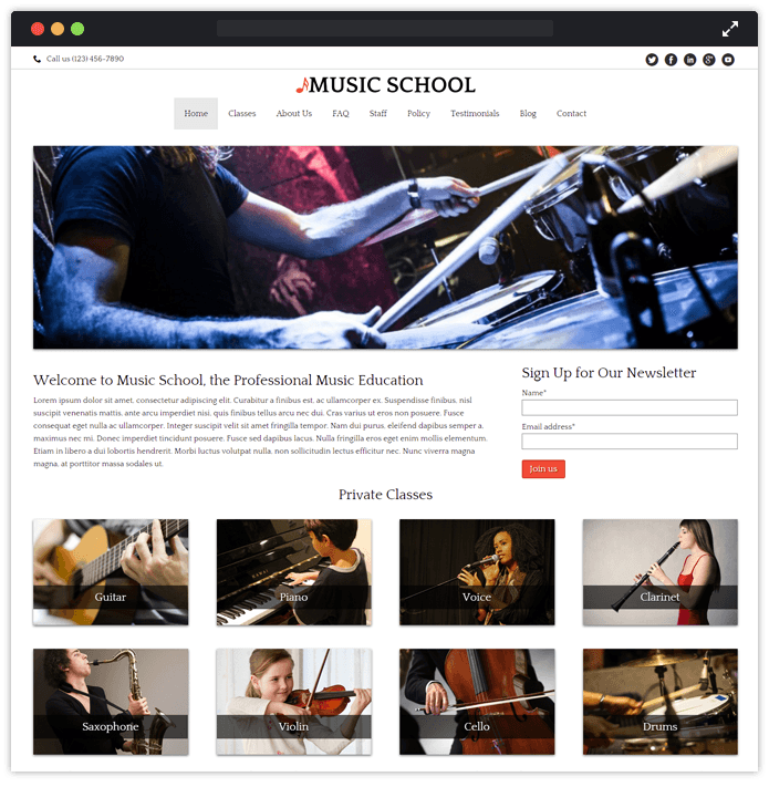 Music School-wordpress-music-InkThemes