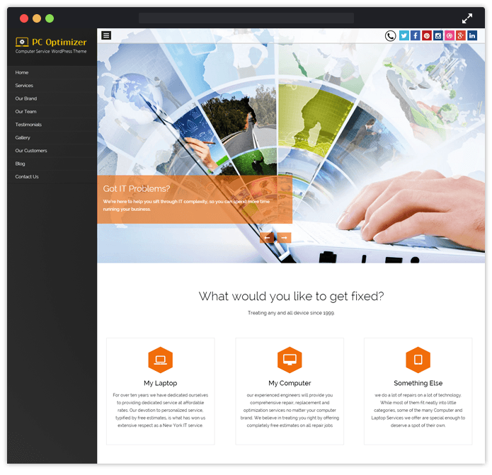 PC Optimizer Computer & IT Industry WordPress Themes