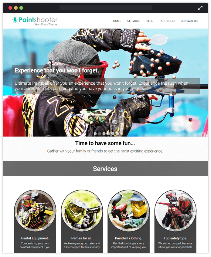 Paint Shooter Sports WordPress Theme