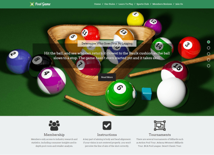 PoolGameWordPress Theme