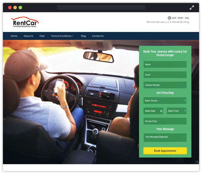 RentCar WordPress Theme