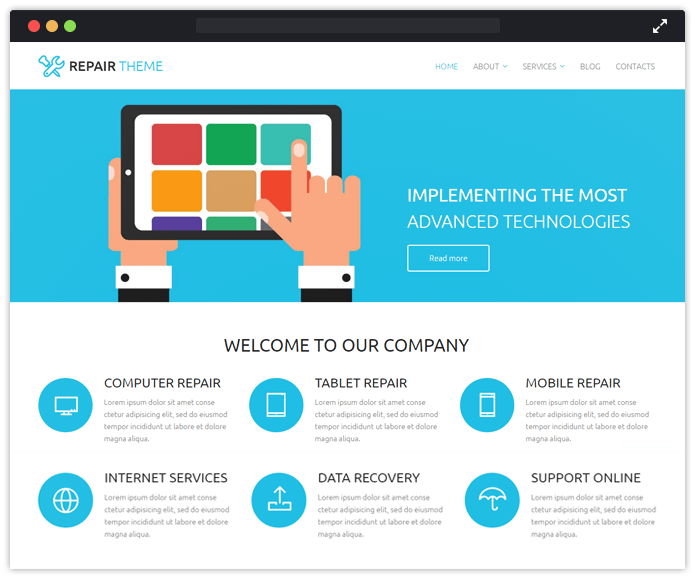 Repair Computer & IT Industry WordPress Themes