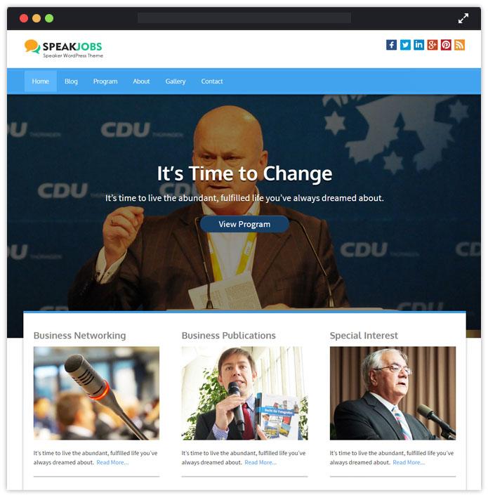 SpeakJobs Speaker WordPress Themes InkThemes