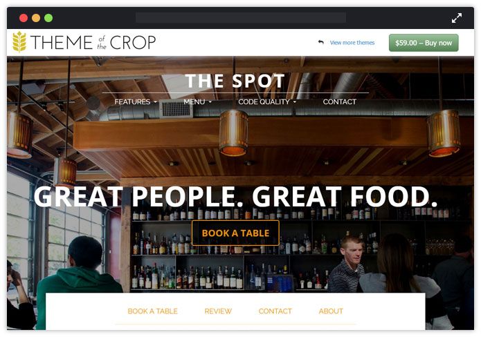 Spot Top Bar Pub Tavern WordPress Themes InkThemes