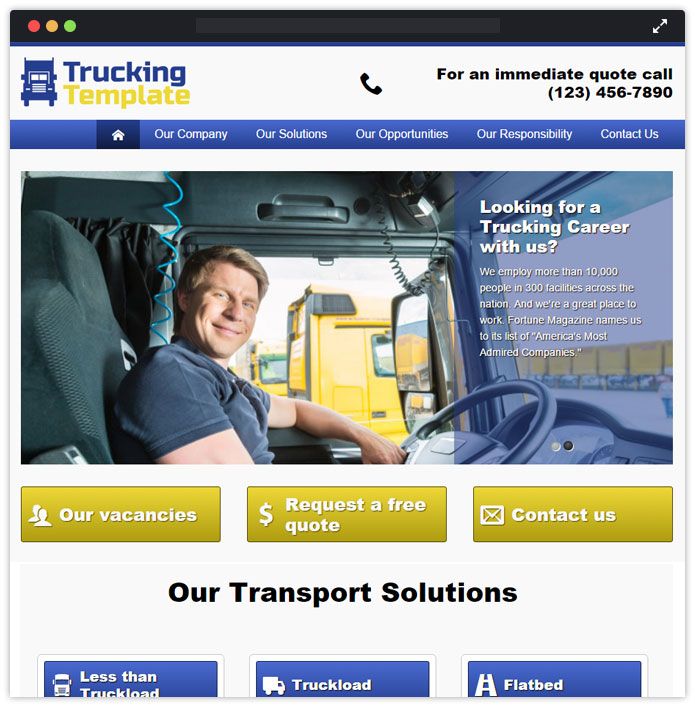 Trucking - Transportation & Logistics WordPress Theme